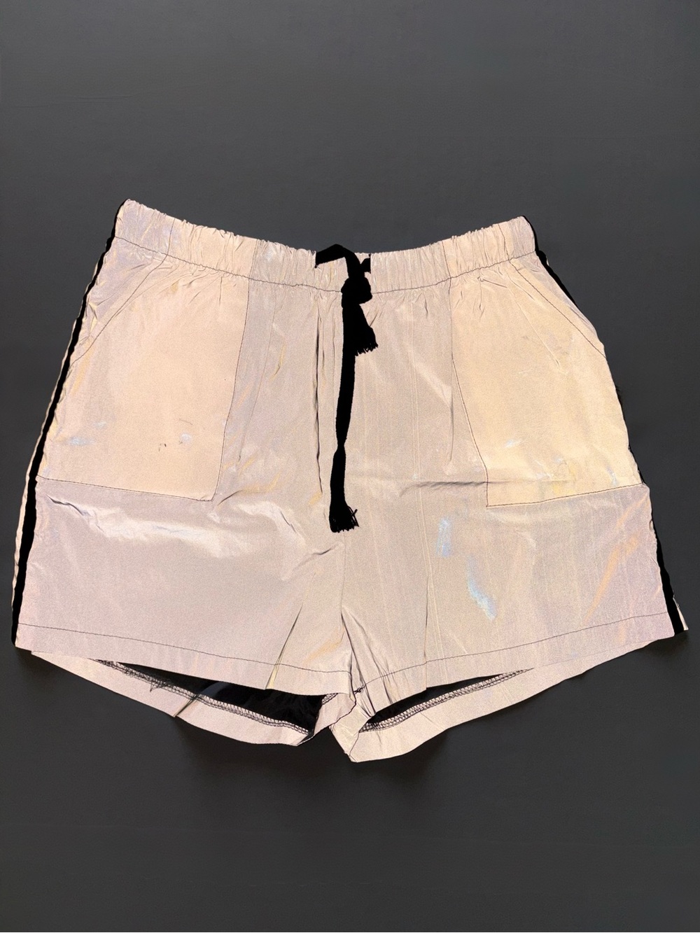 SHEIN Reflective Gray Running Shorts Size Small